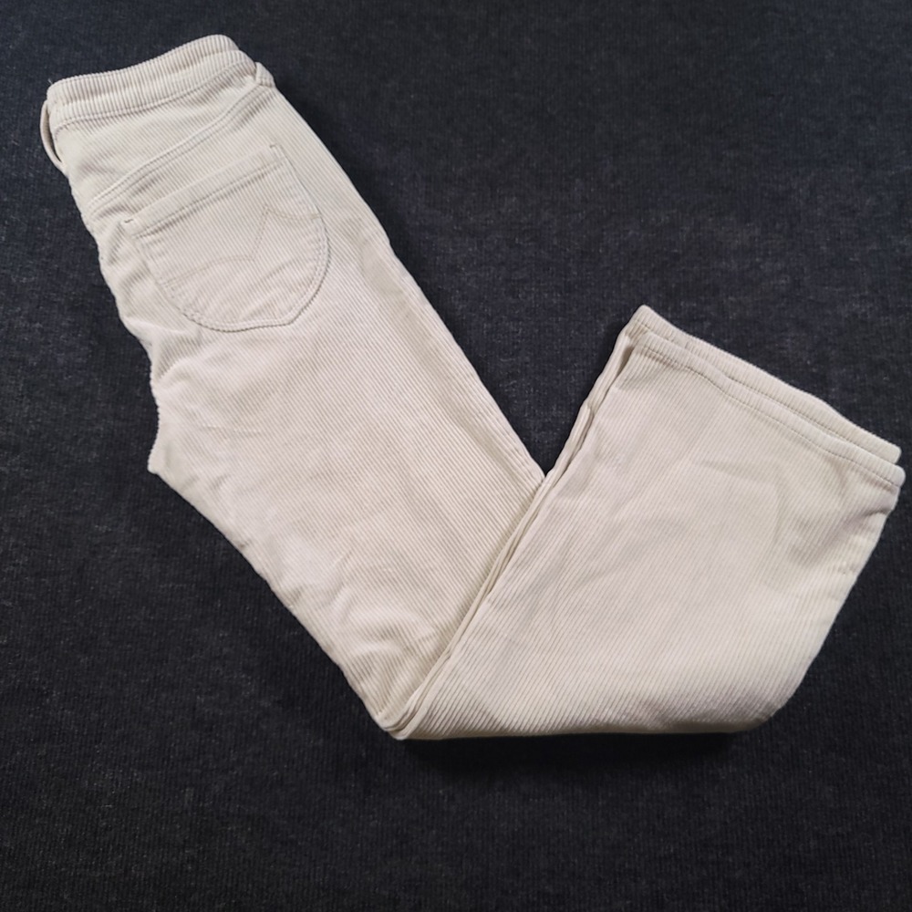 Cleo + Wolf Corduroy Kick Flare Pants Womens 25W Ultra High‎ Rise Cream